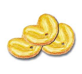 daddy ken puff pastry with sugar long or heart shape