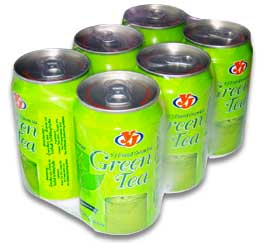 Green Tea Beverage in Can Pack 6 YJ Brand